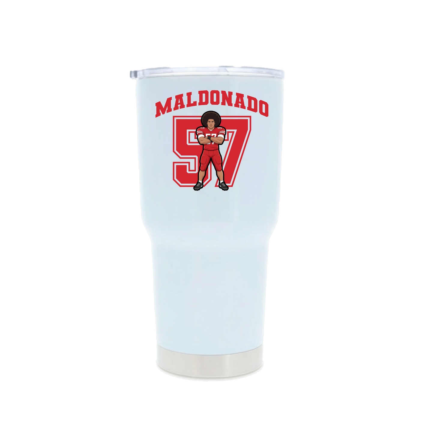 30oz Stainless Steel Tumbler — Number in White