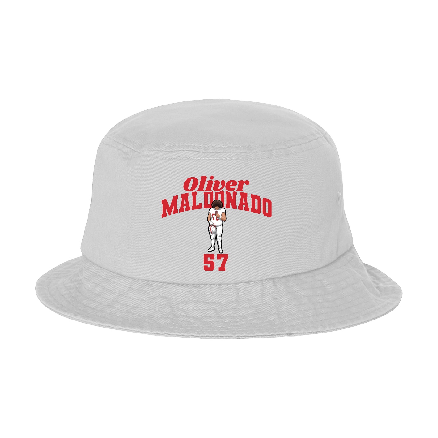 Bucket Cap — Signature Arch in White