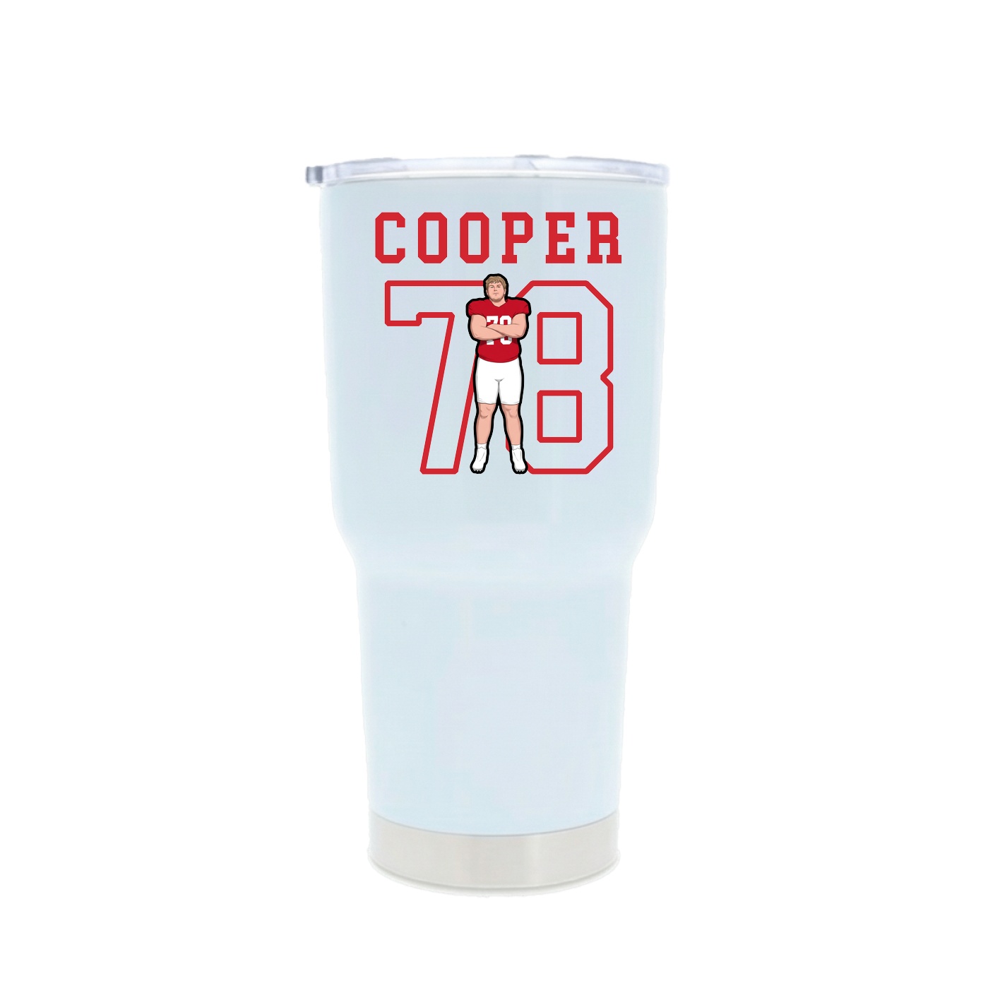 30oz Stainless Steel Tumbler — Shirsey in White