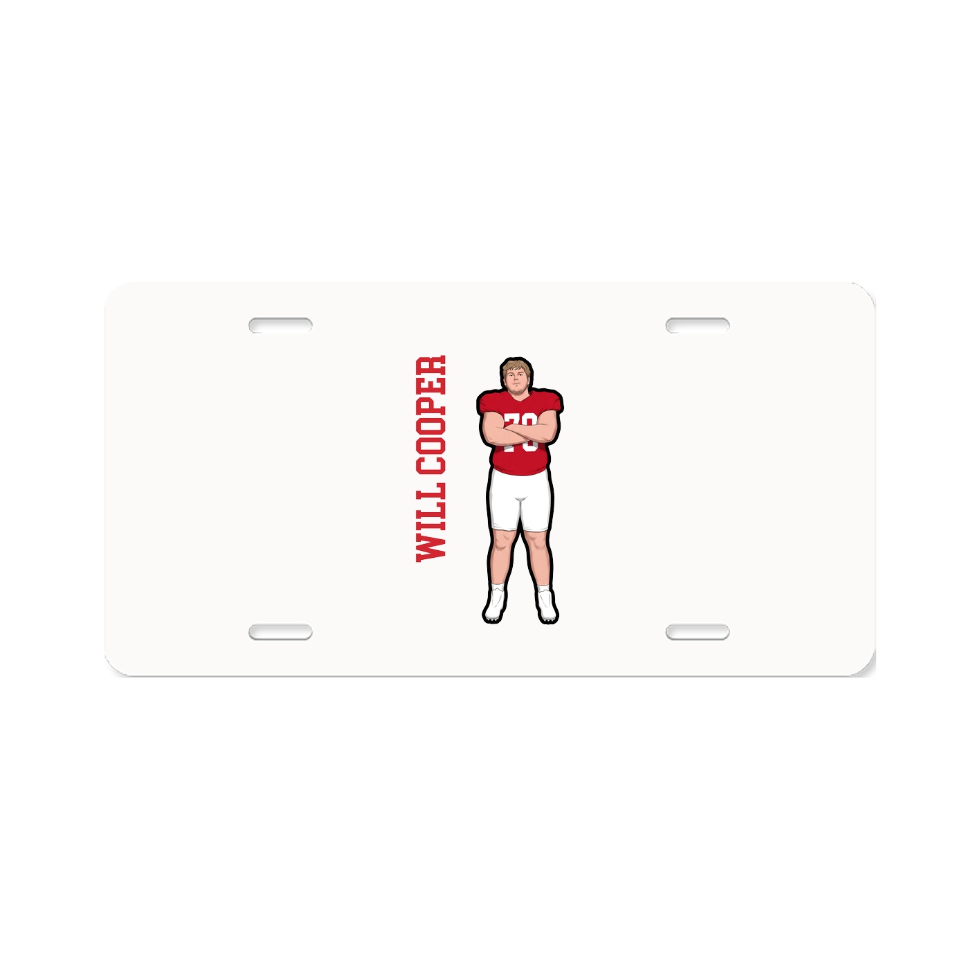 License Plate — Name Vertical in Classic