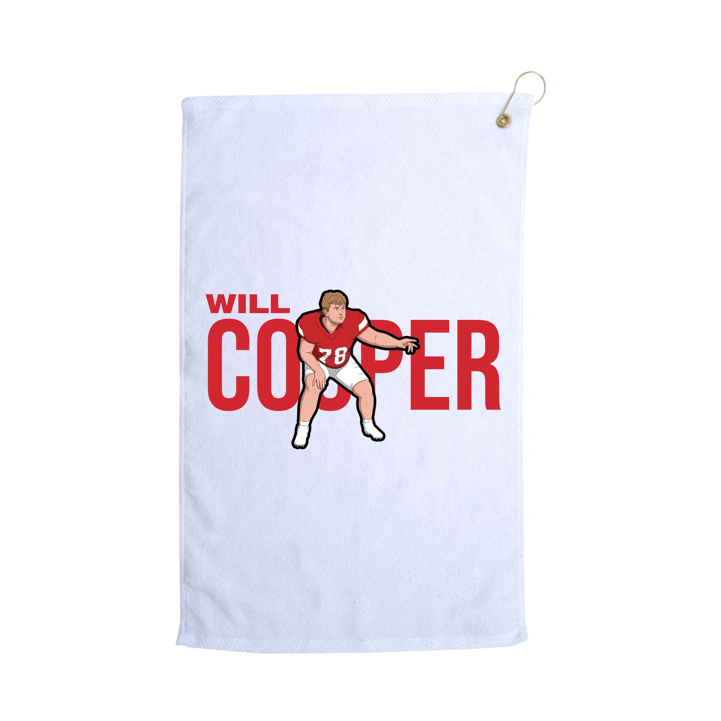 Golf Towel — Player Name in White