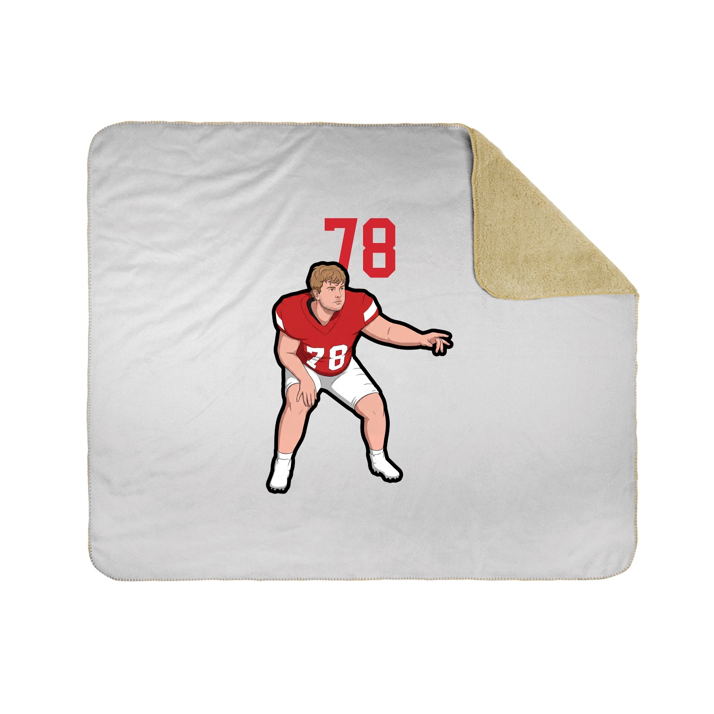 Throw Blanket — Number Top in White