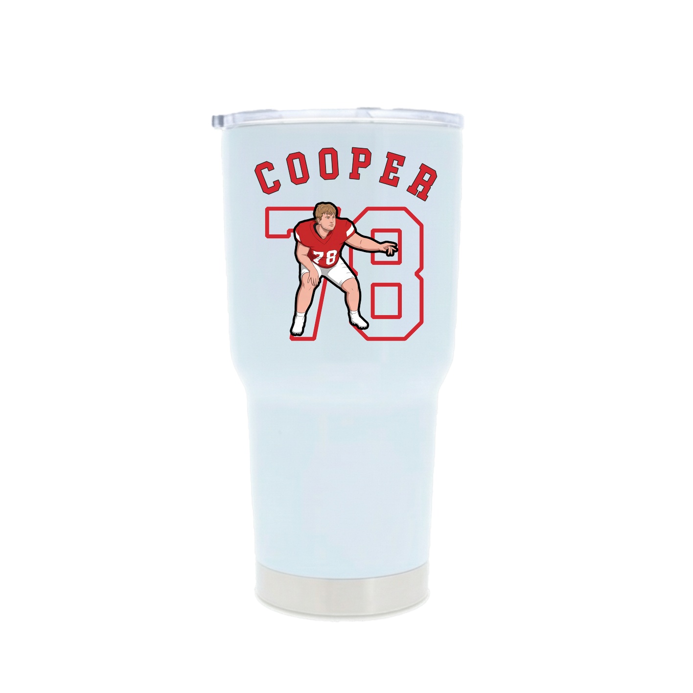 30oz Stainless Steel Tumbler — Shirsey Arch in White