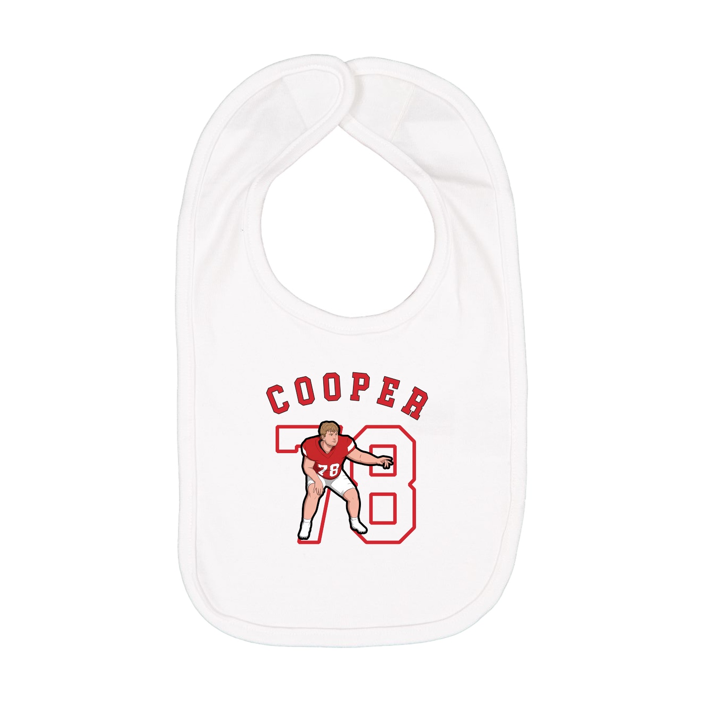 Infant Bib — Shirsey Arch in White