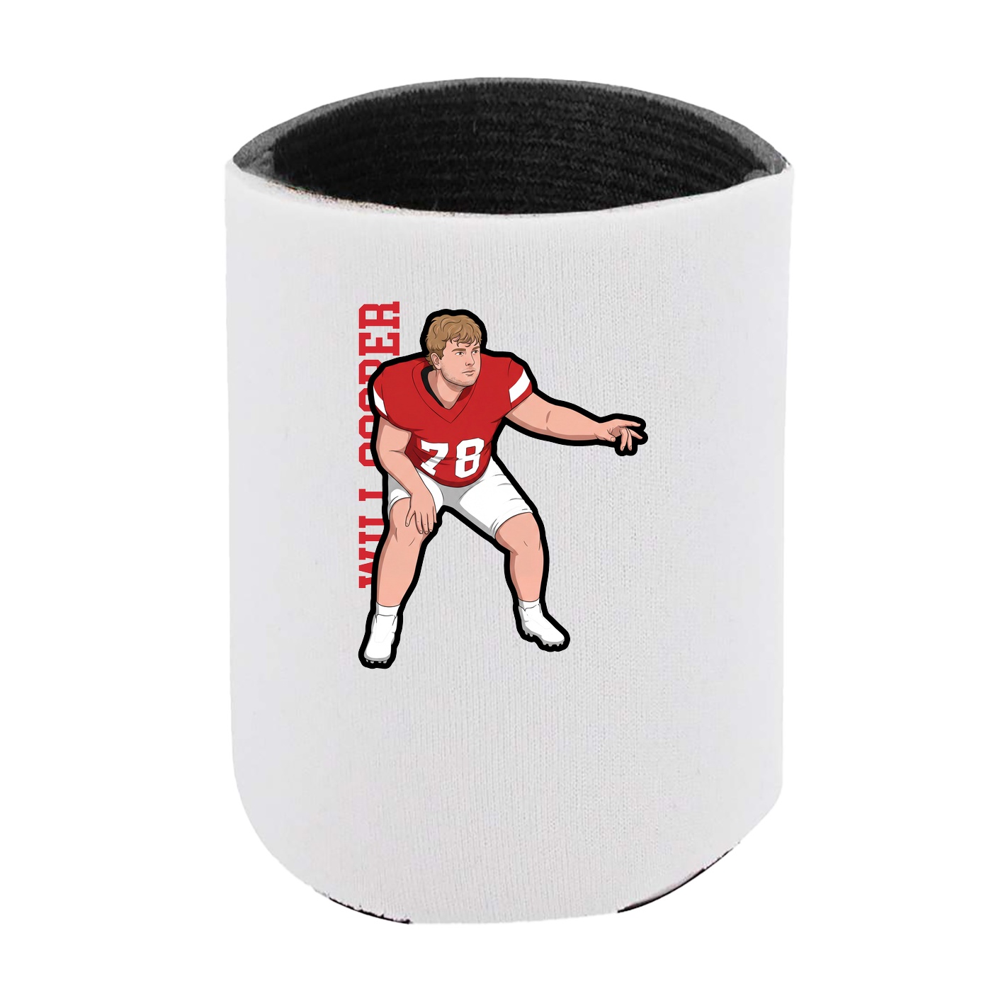 Can Holder — Name Vertical in White