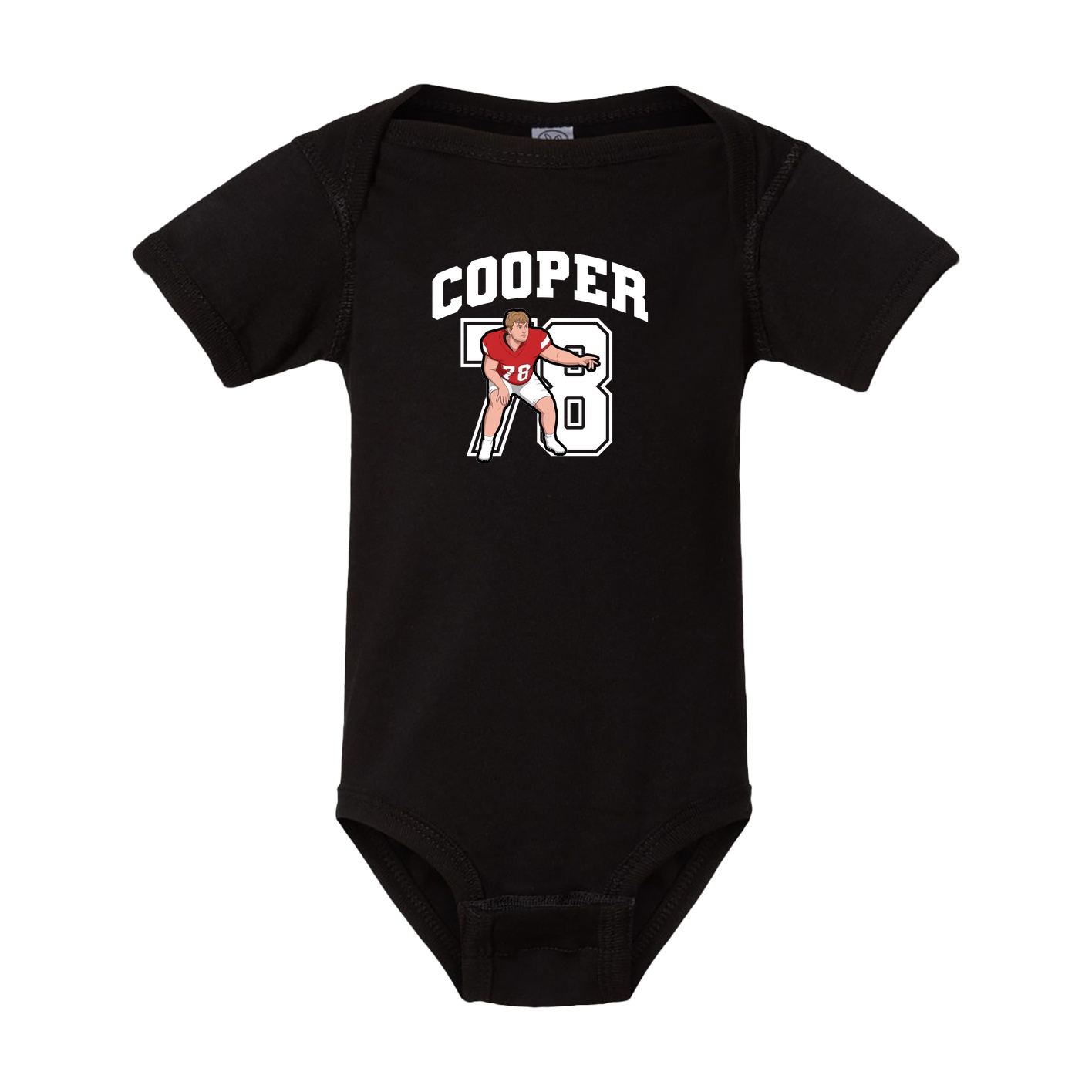 Baby Onesie — Number in Black