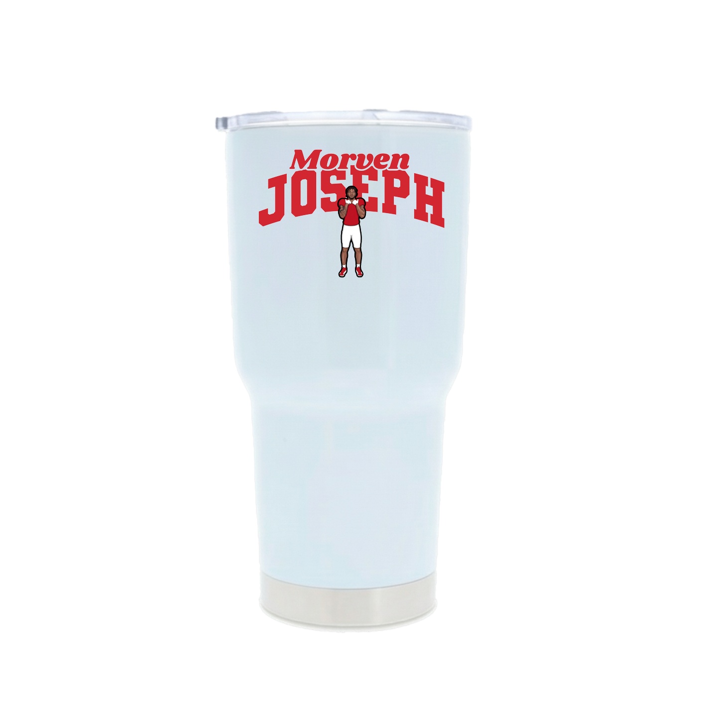30oz Stainless Steel Tumbler — Signature Arch in White