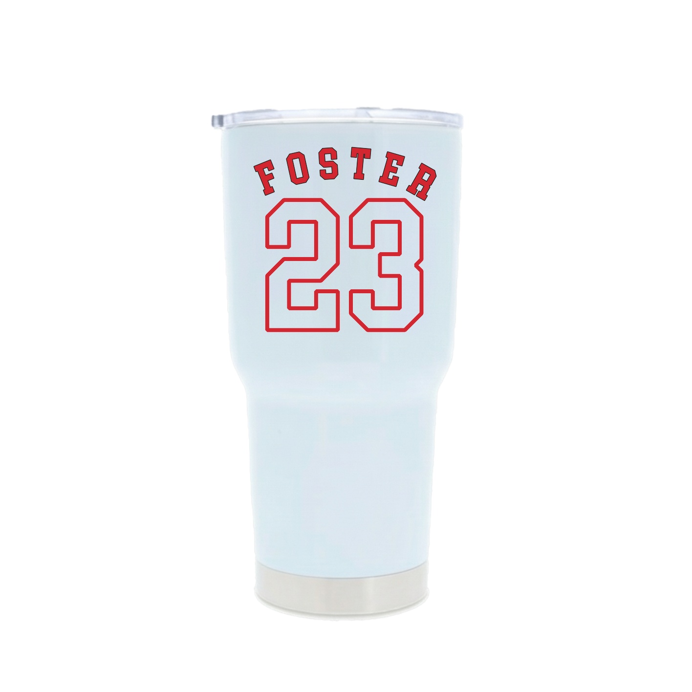 30oz Stainless Steel Tumbler — Shirsey Arch in White