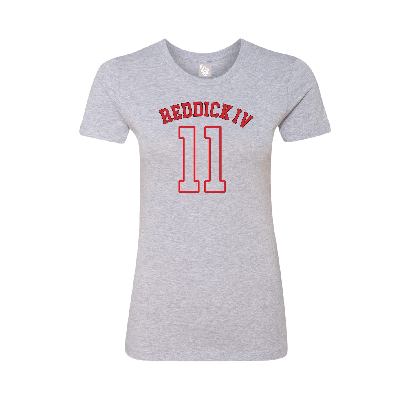 Fitted Women's Tee — Shirsey Arch in Grey