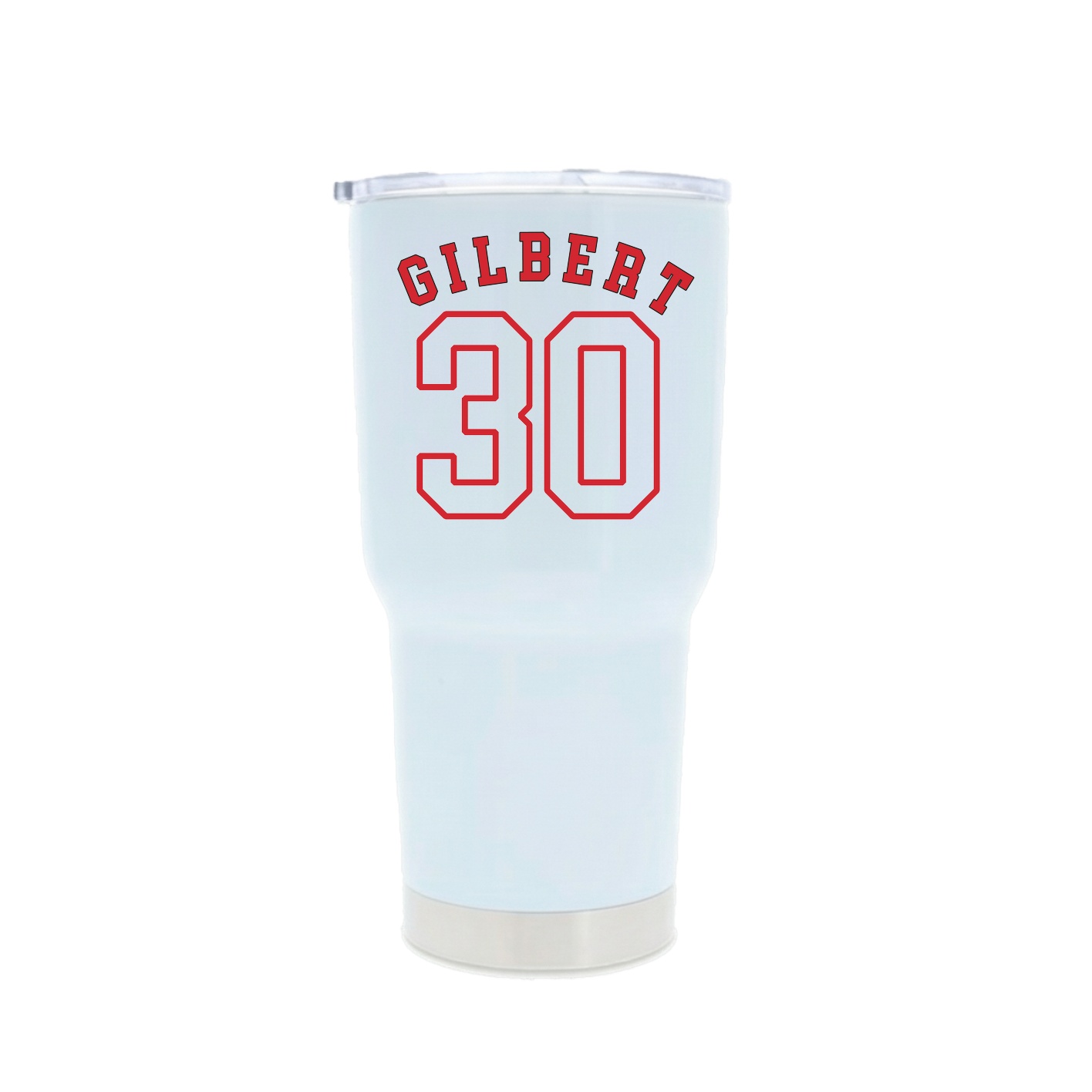 30oz Stainless Steel Tumbler — Shirsey Arch in White