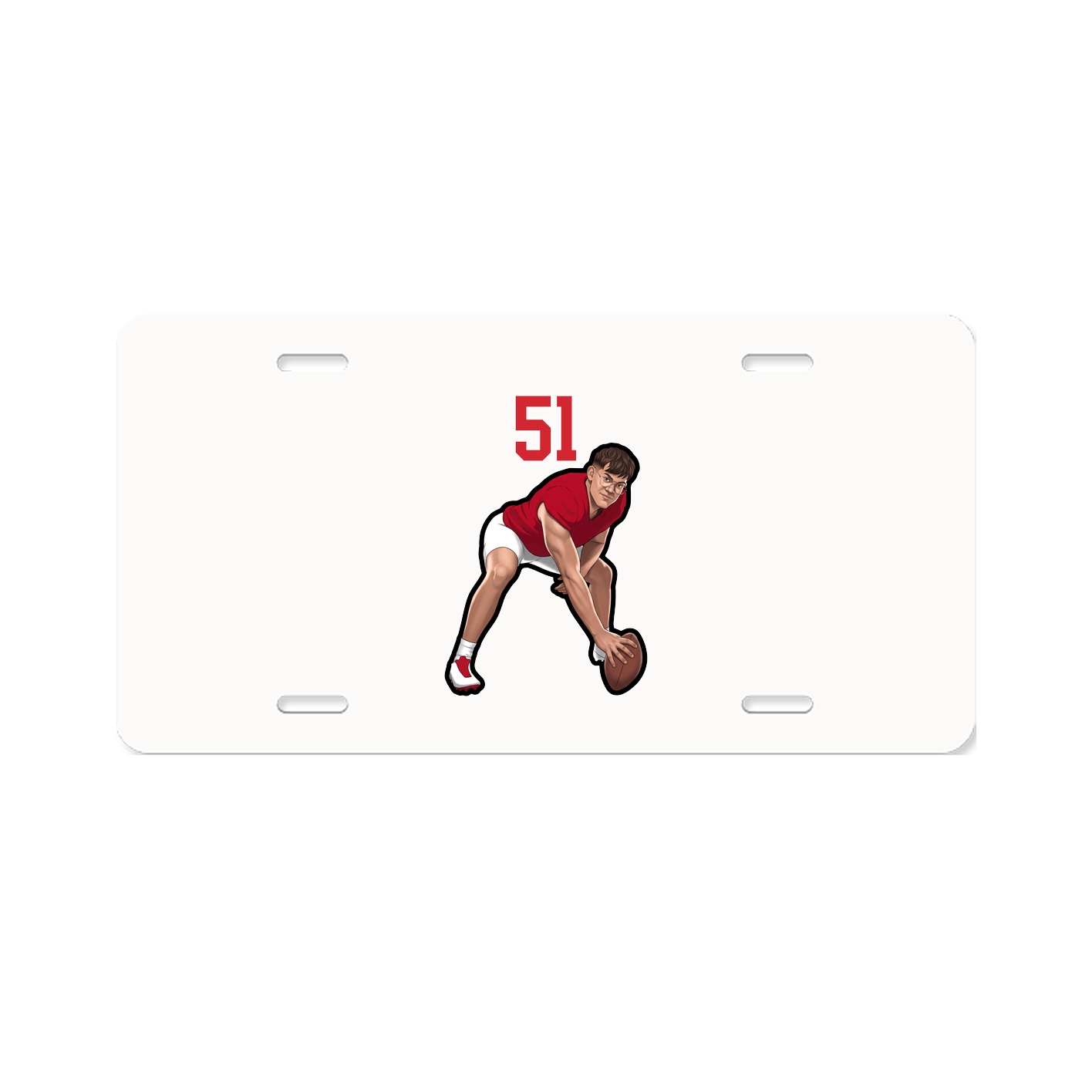 License Plate — Number Top in Classic