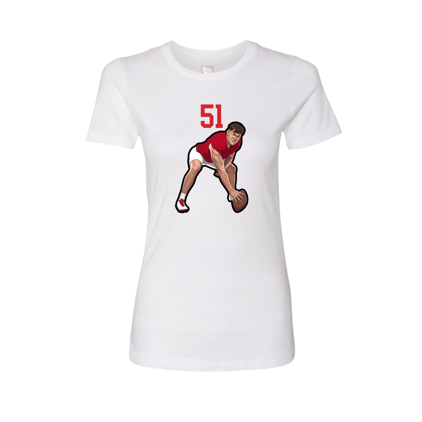 Fitted Women's Tee — Number Top in White