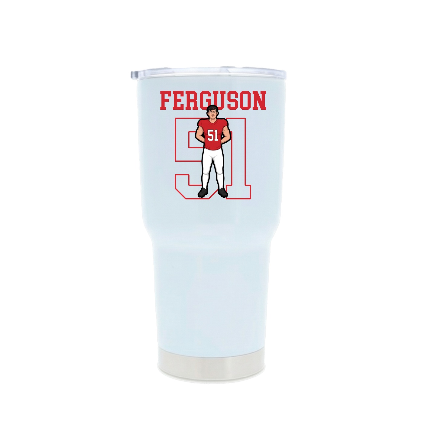30oz Stainless Steel Tumbler — Shirsey in White