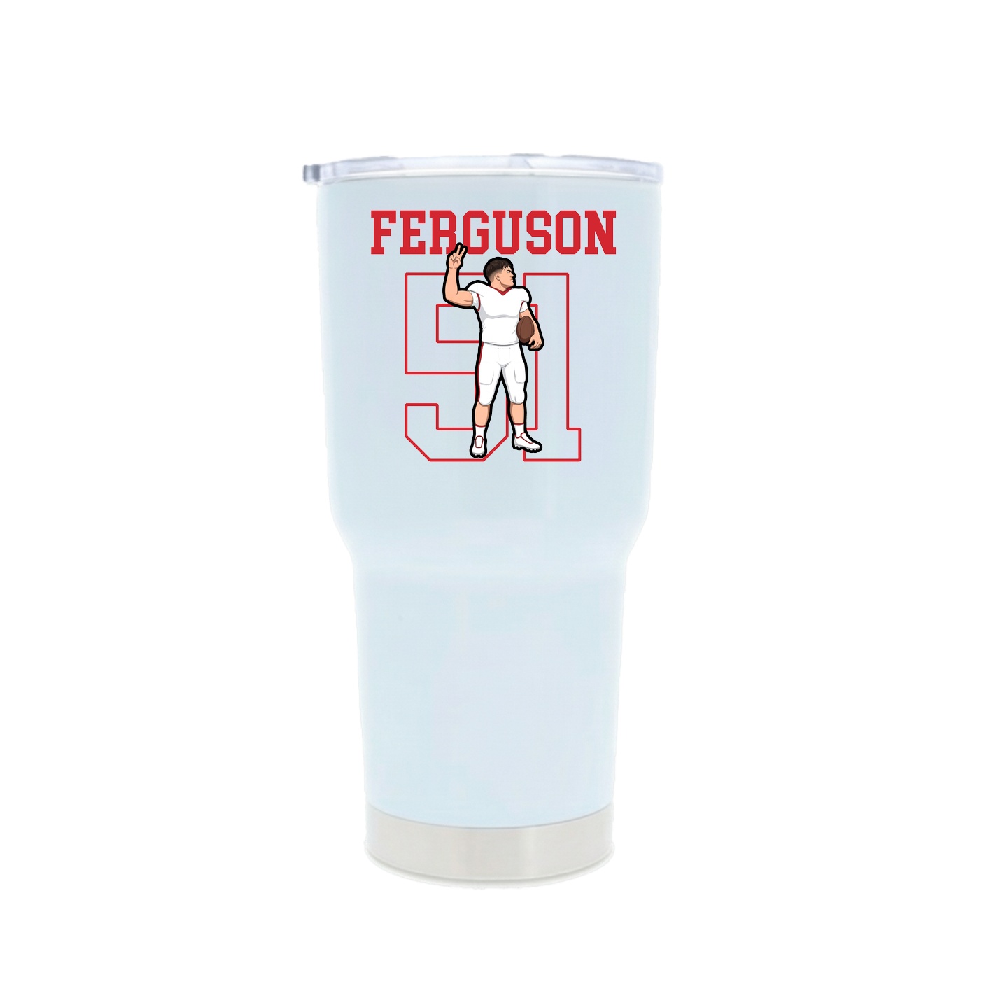 30oz Stainless Steel Tumbler — Shirsey in White