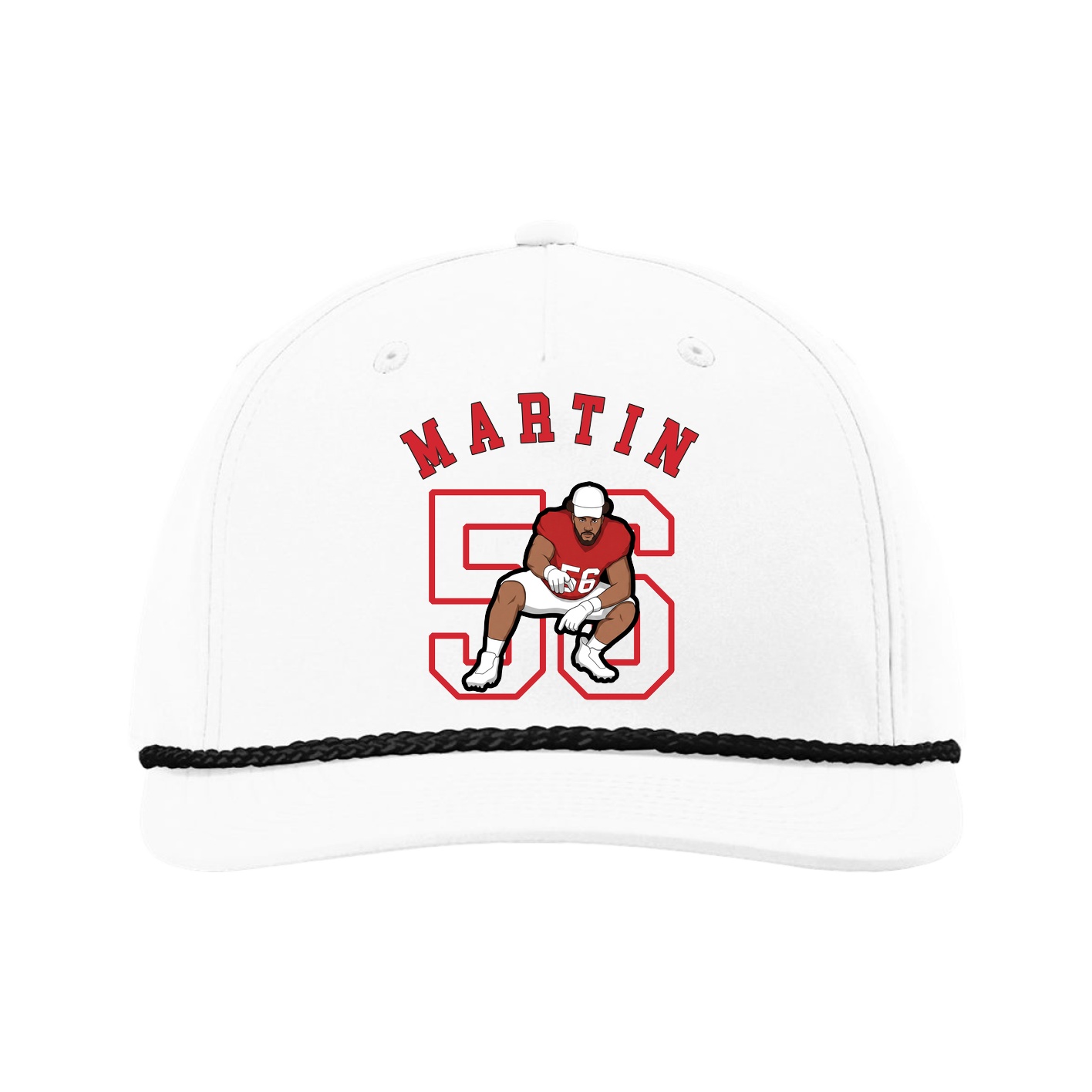Five-Panel Classic Rope Cap — Shirsey Arch in White