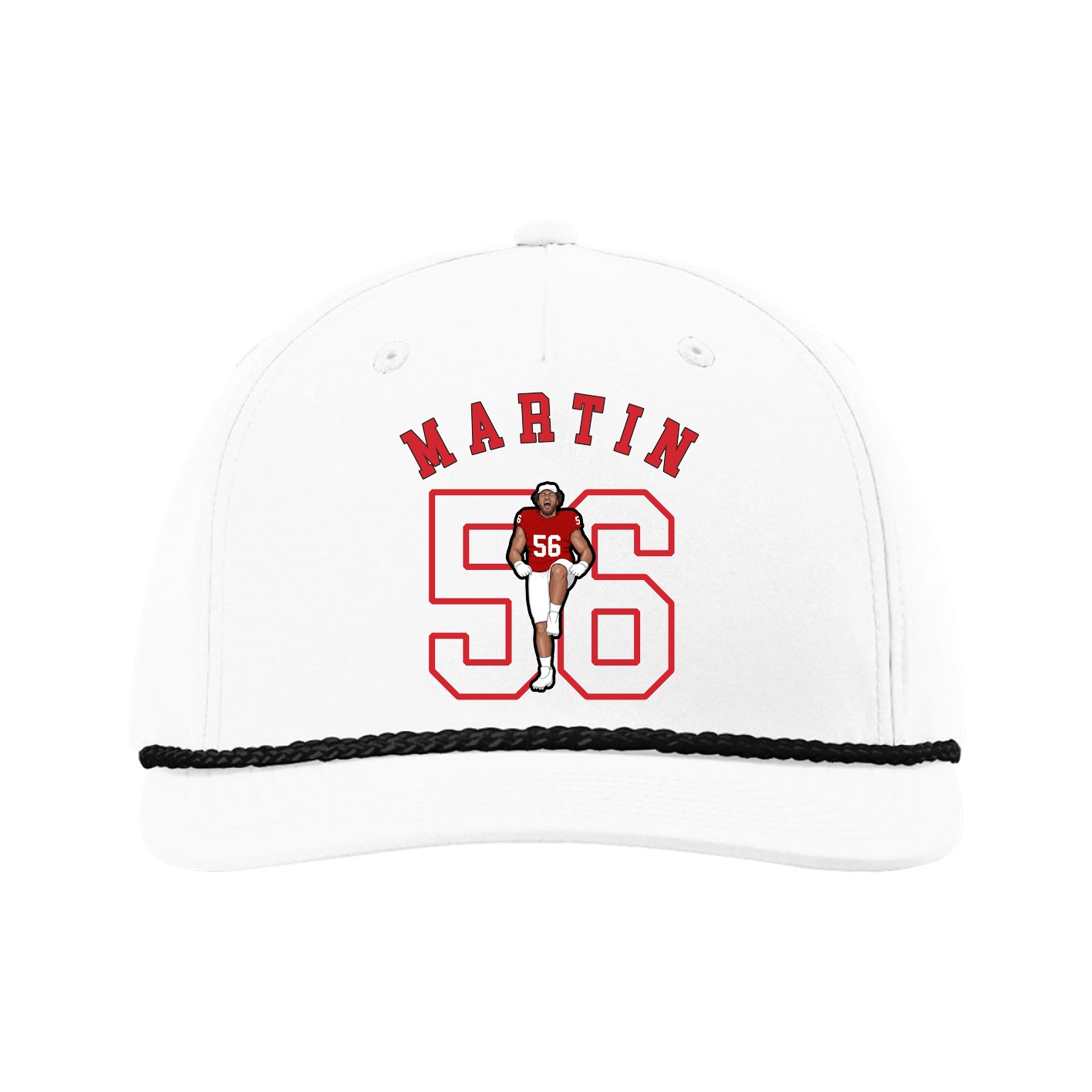 Five-Panel Classic Rope Cap — Shirsey Arch in White