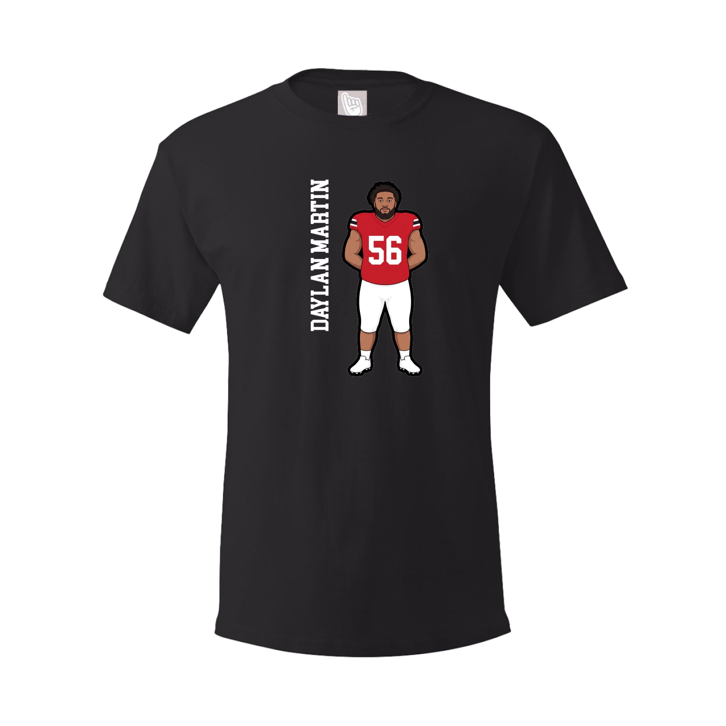 Tee — Name Vertical in Black