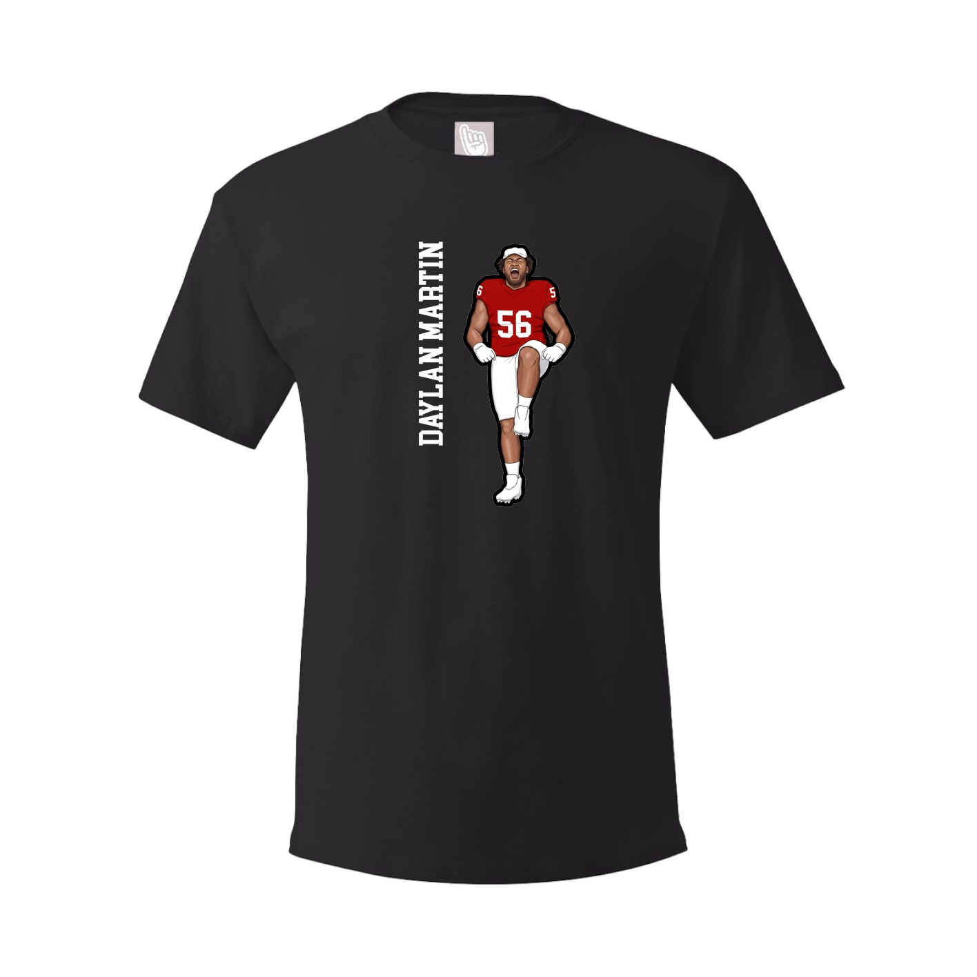 Youth Tee — Name Vertical in Black