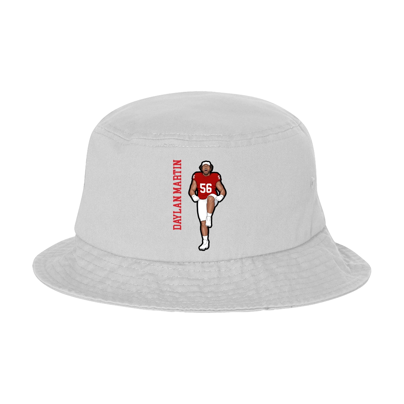 Bucket Cap — Name Vertical in White