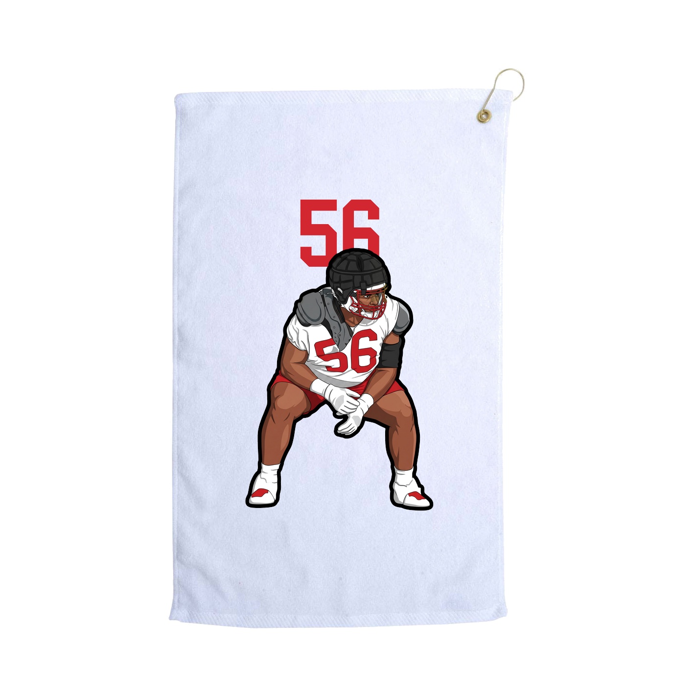 Golf Towel — Number Top in White