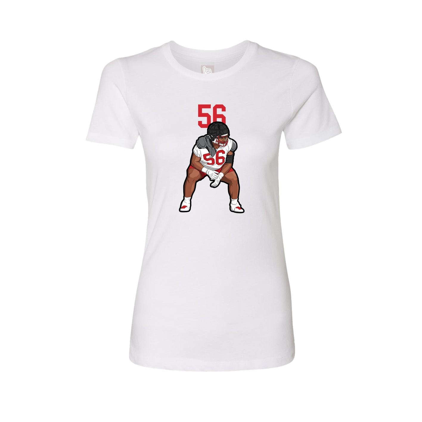 Womens Tee — Number Top in White
