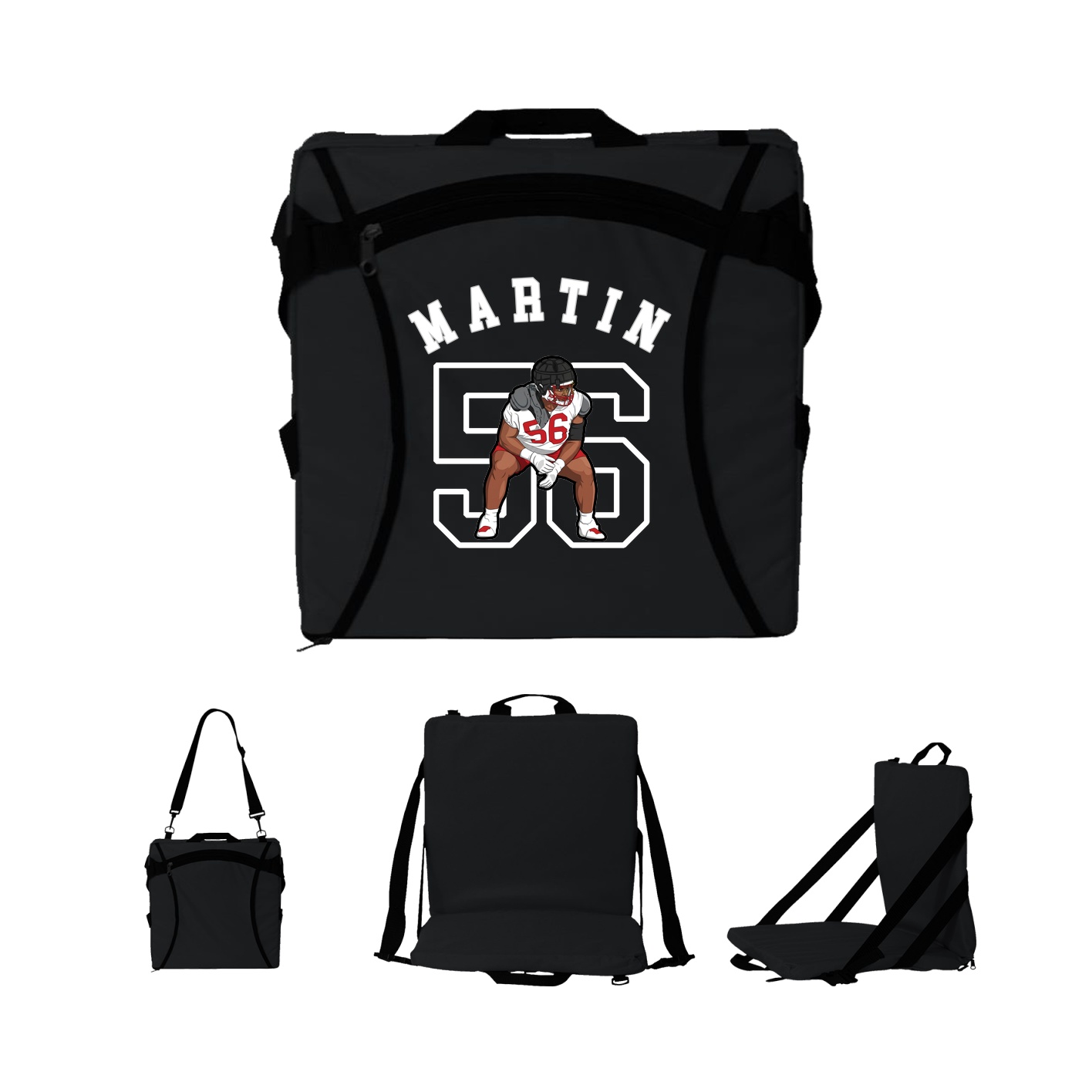 Folding Stadium Seat — Shirsey Arch in Black
