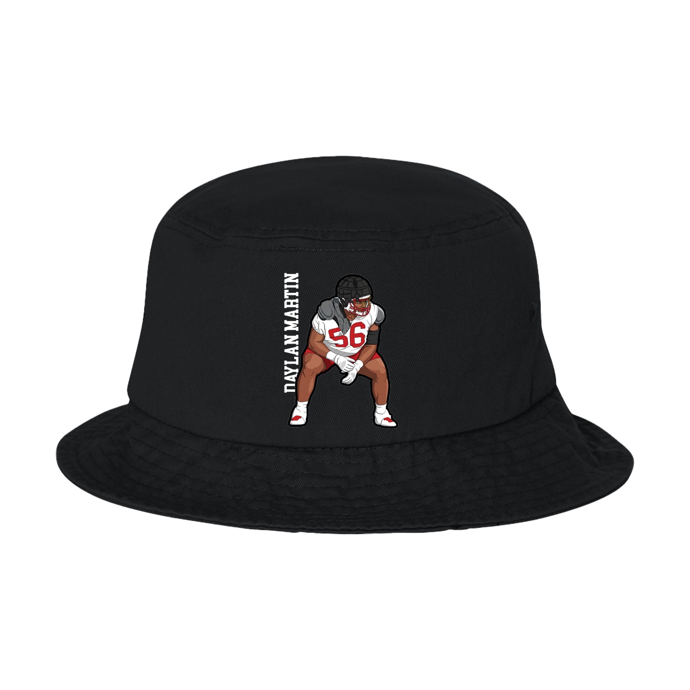 Bucket Cap — Name Vertical in Black