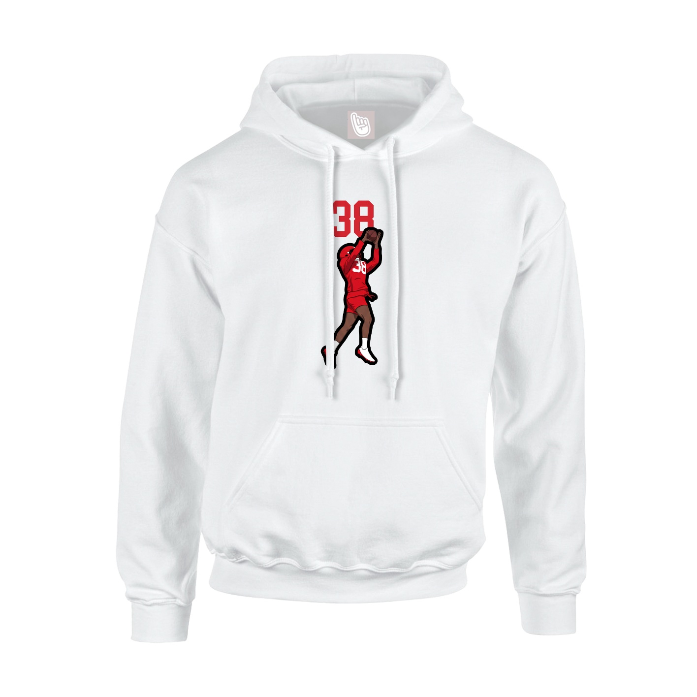 Hoodie — Number Top in White