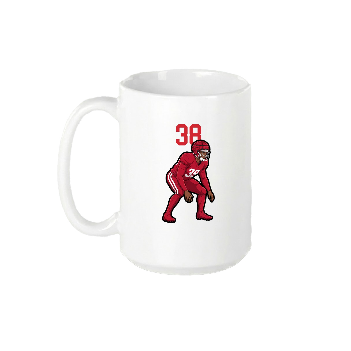 15oz Coffee Mug — Number Top in White