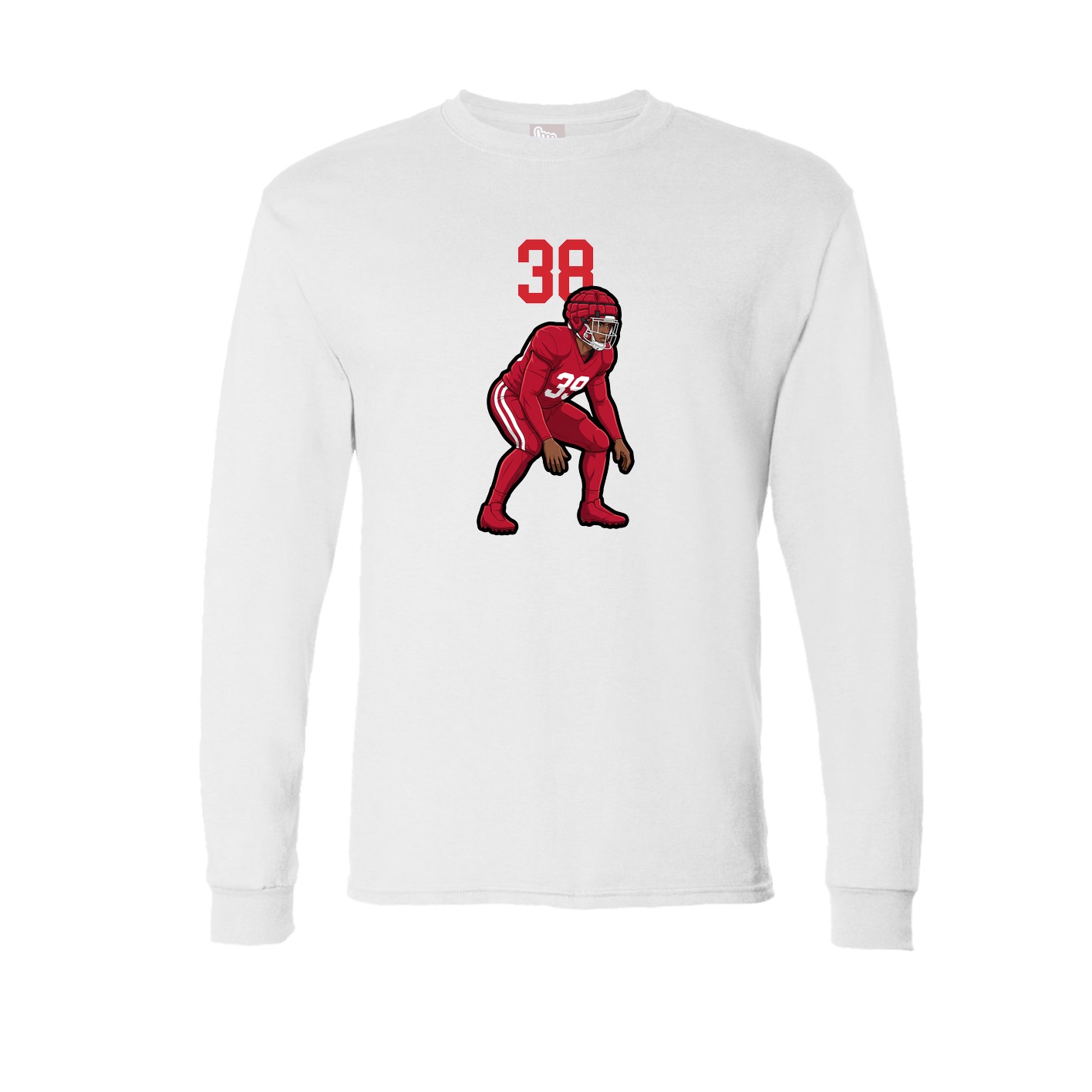 Long Sleeve Tee — Number Top in White