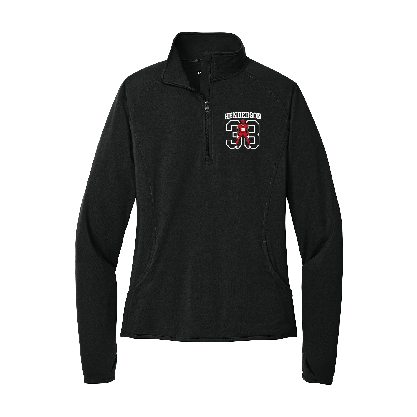 Women's Q-Zip Pullover — Shirsey in Black