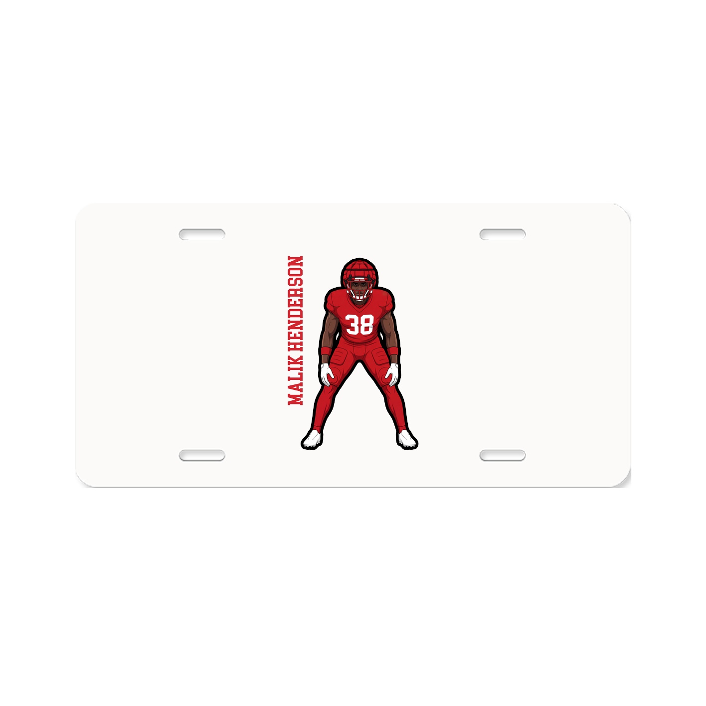 License Plate — Name Vertical in Classic