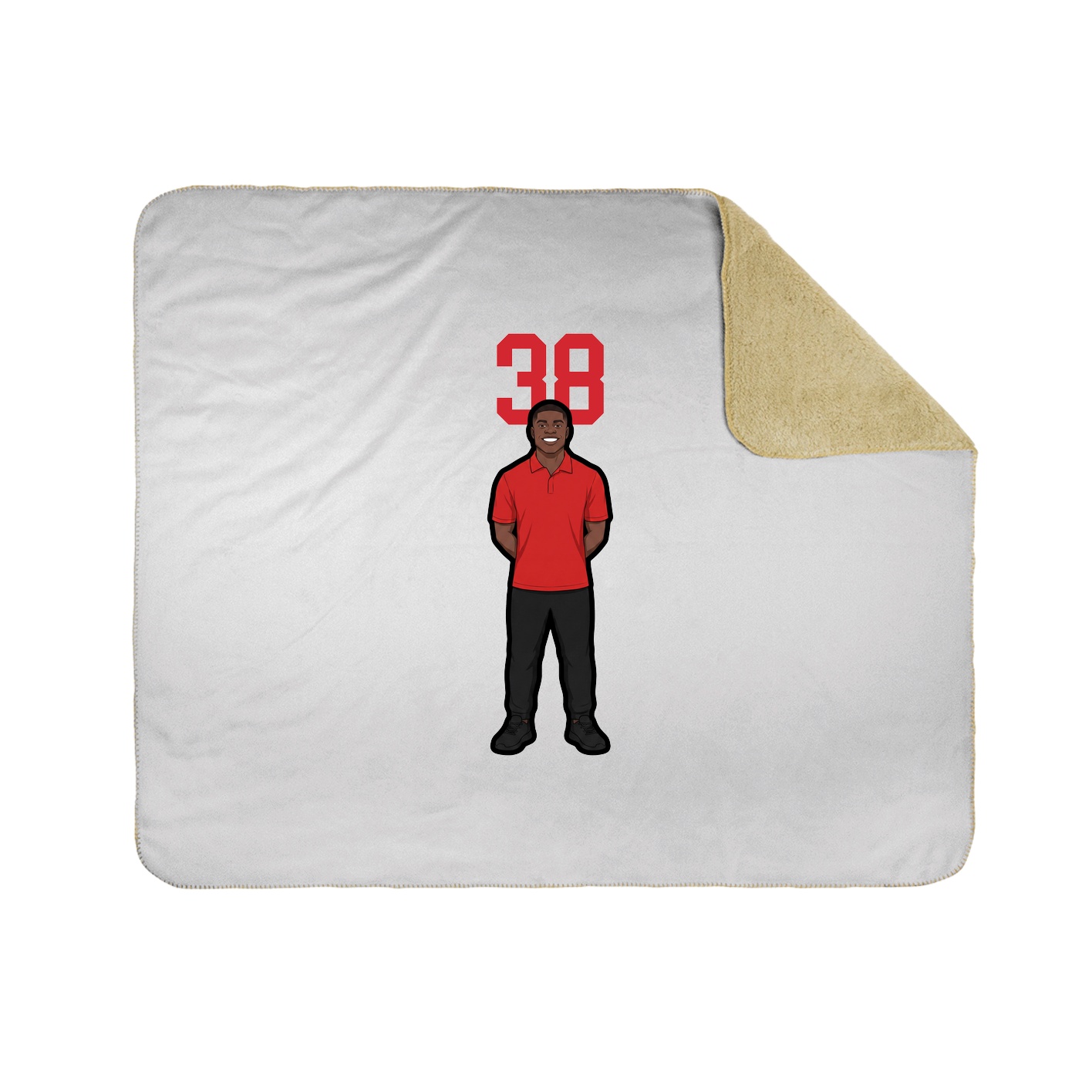 Throw Blanket — Number Top in White