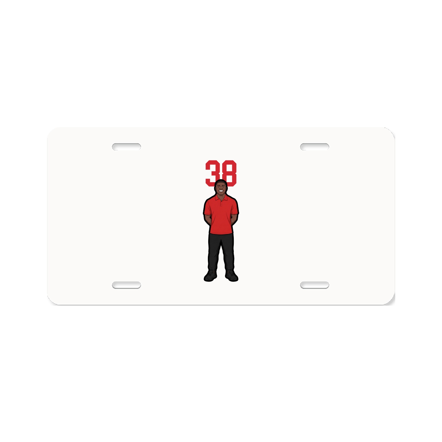 License Plate — Number Top in Classic