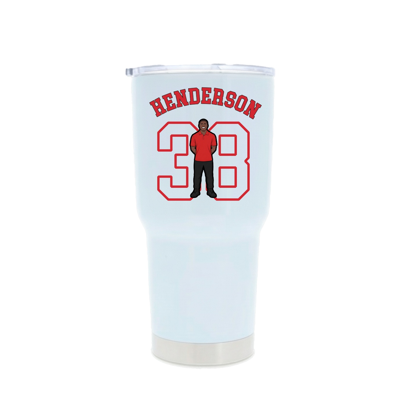 30oz Stainless Steel Tumbler — Shirsey Arch in White