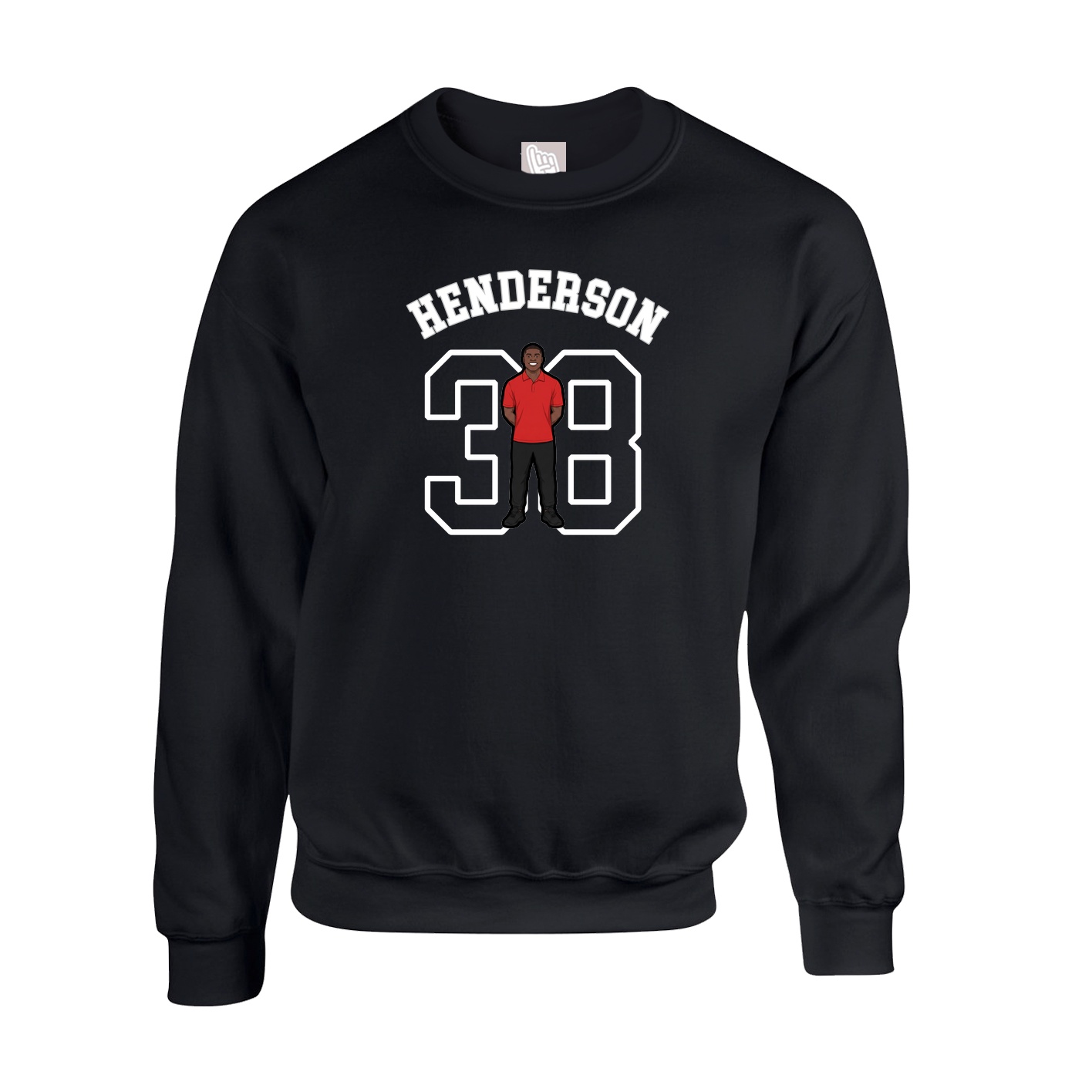 Fleece Crew — Shirsey Arch in Black