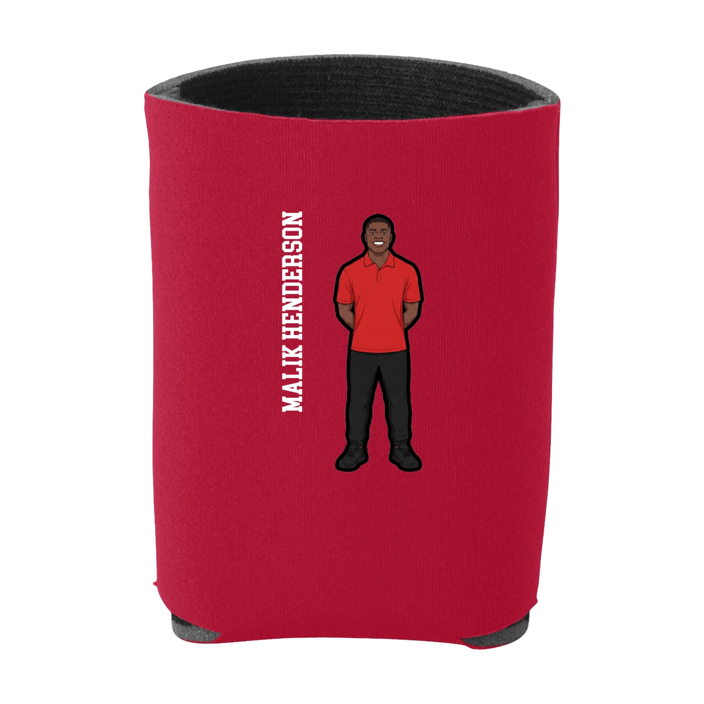 Can Holder — Name Vertical in Red