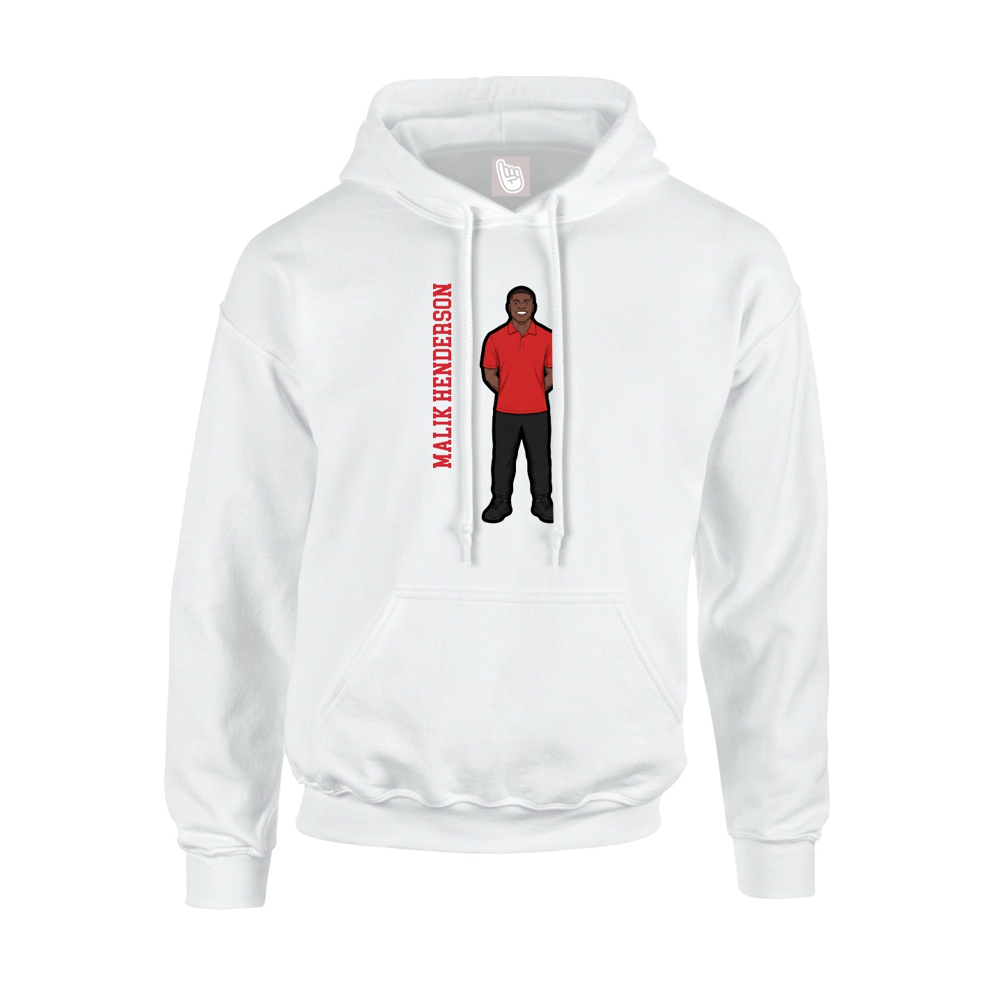 Hoodie — Name Vertical in White