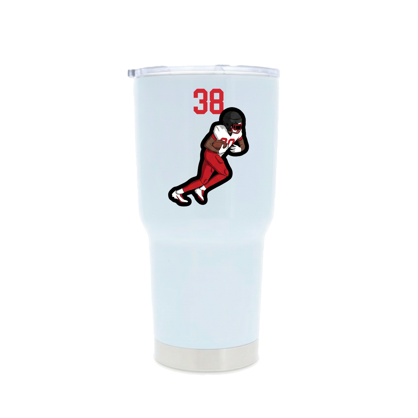 30oz Stainless Steel Tumbler — Number Top in White