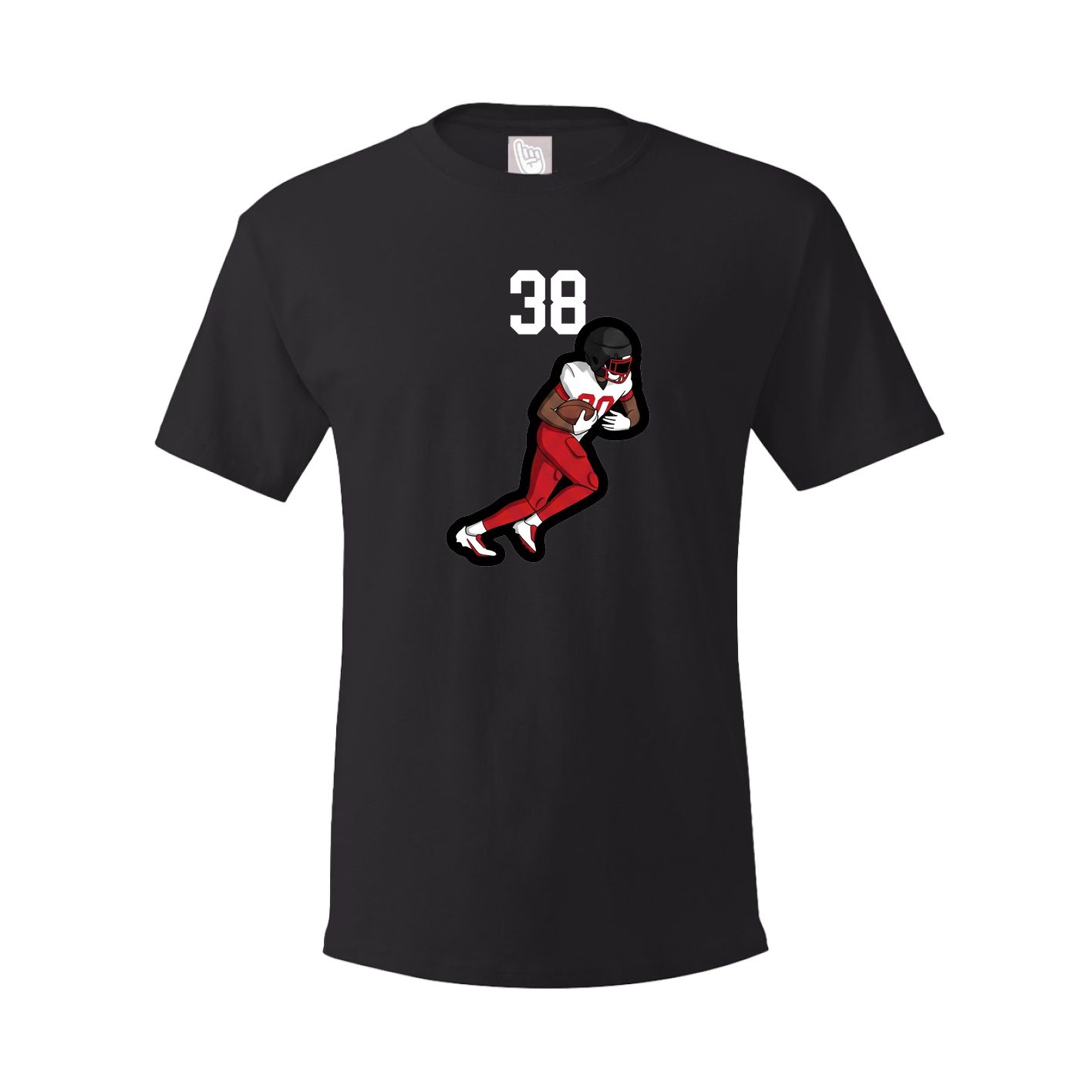 Youth Tee — Number Top in Black