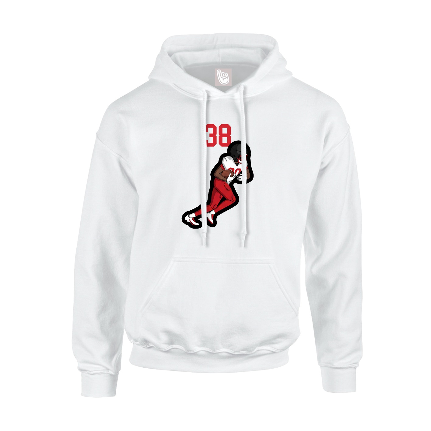 Hoodie — Number Top in White