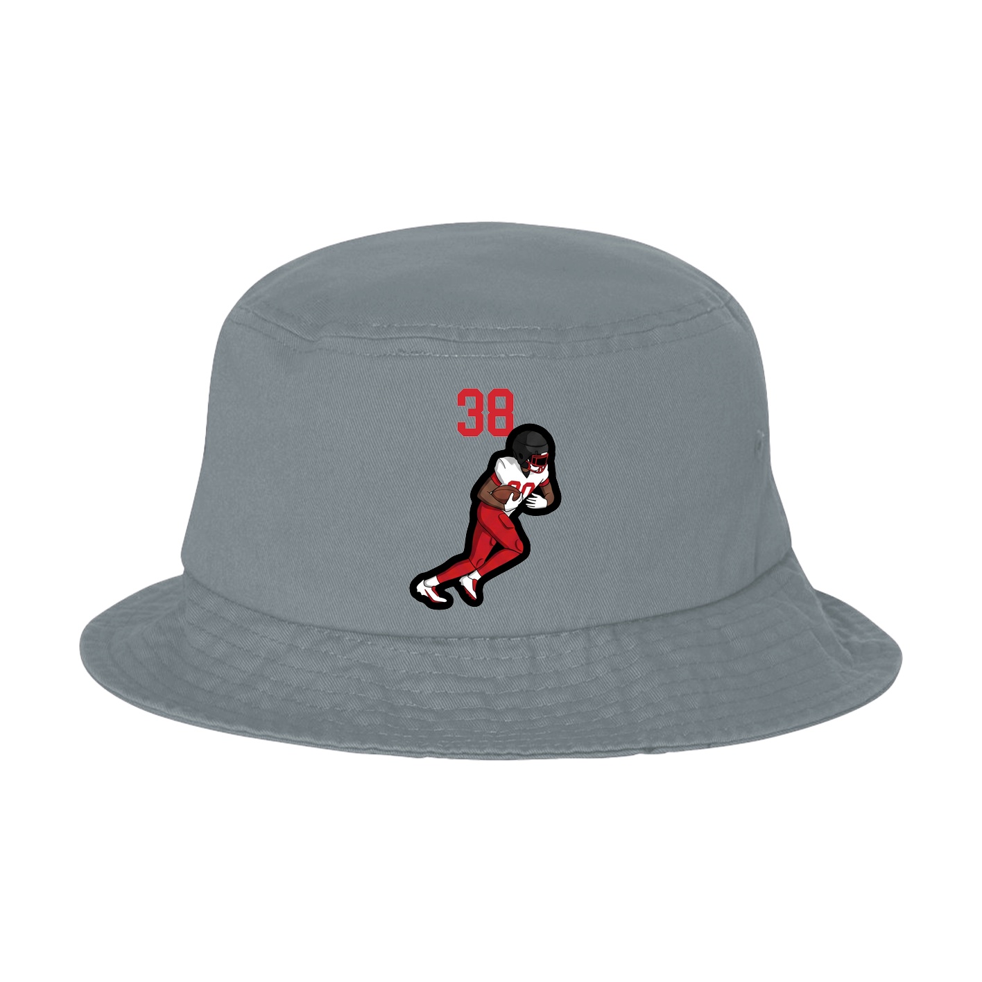 Bucket Cap — Number Top in Grey