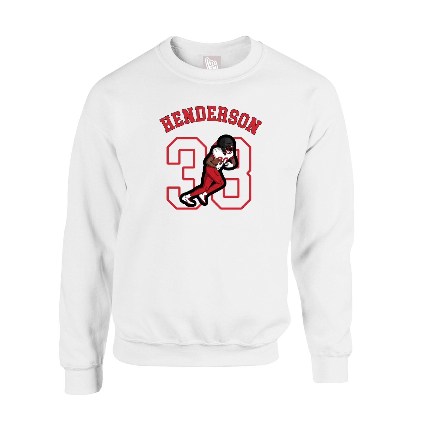 Fleece Crew — Shirsey Arch in White