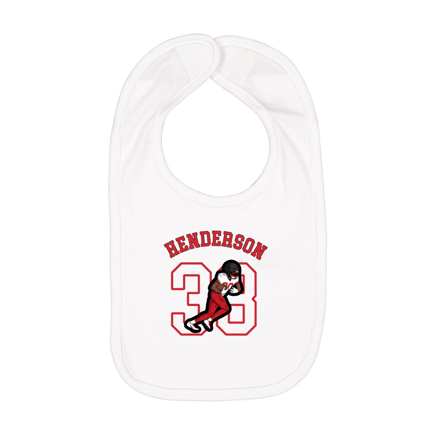 Infant Bib — Shirsey Arch in White