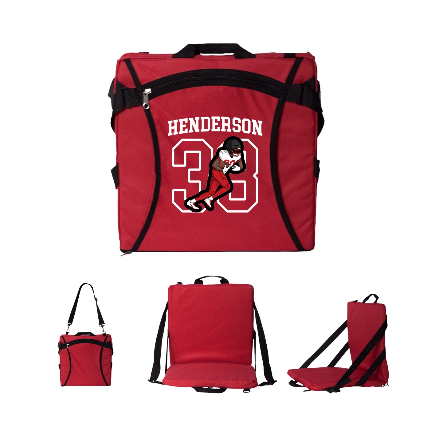 Folding Stadium Seat — Shirsey in Red