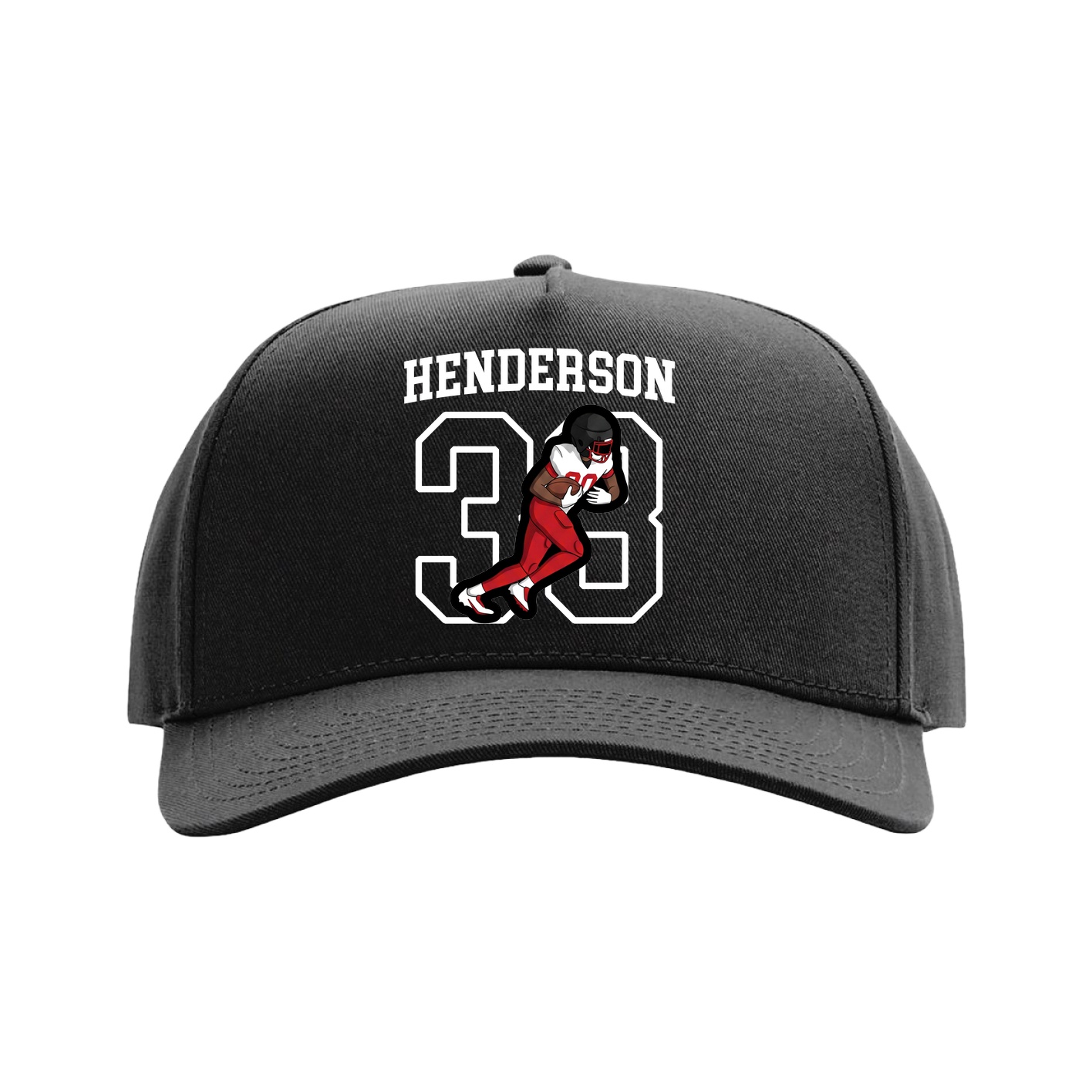 Full Fabric Five-Panel Champ Cap — Shirsey in Black