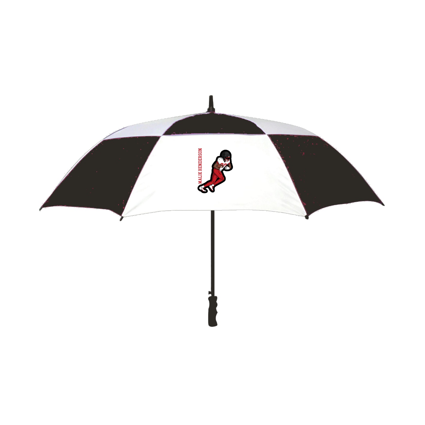 Golf Umbrella — Name Vertical in Black