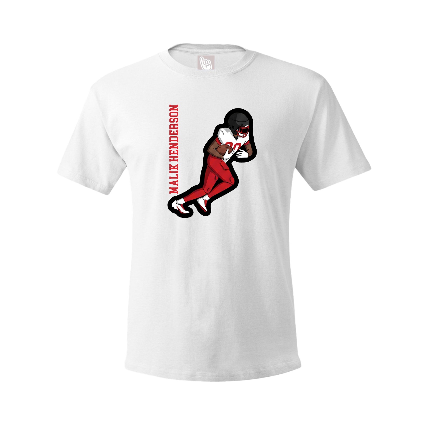 Tee — Name Vertical in White