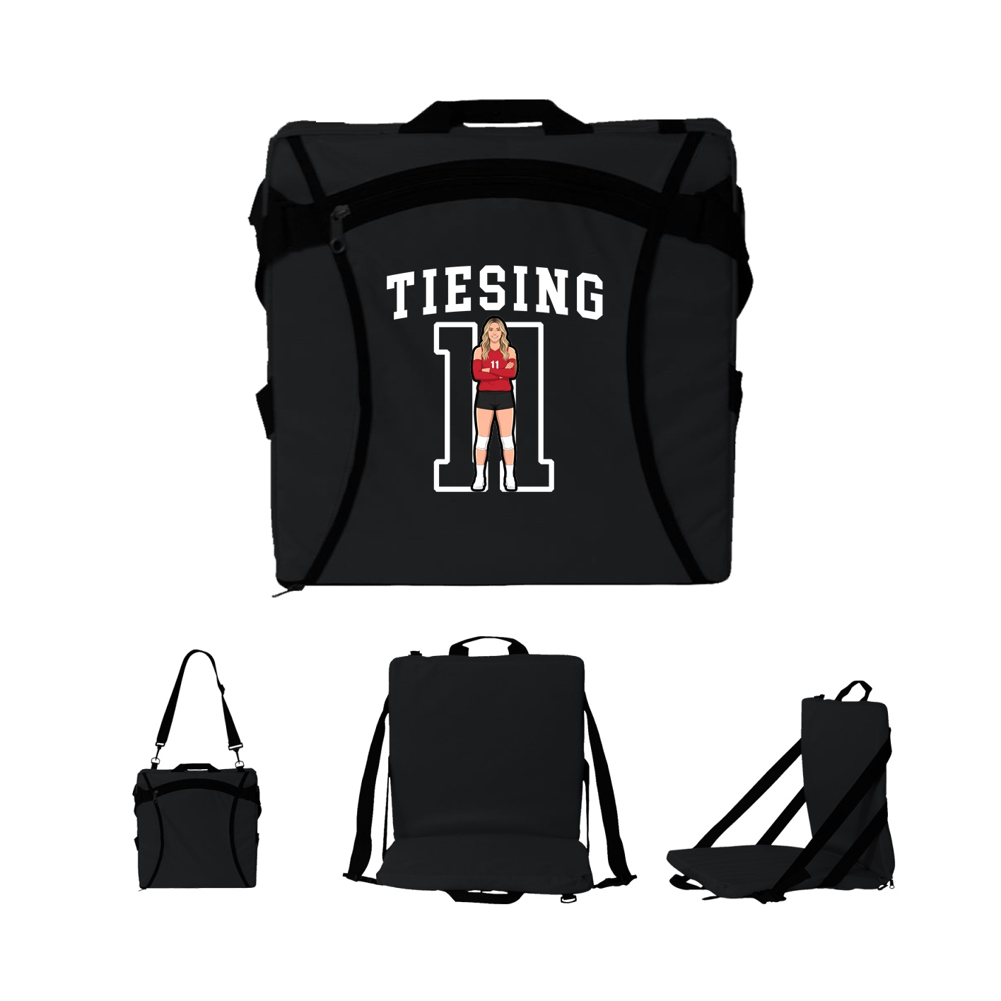 Folding Stadium Seat — Shirsey in Black