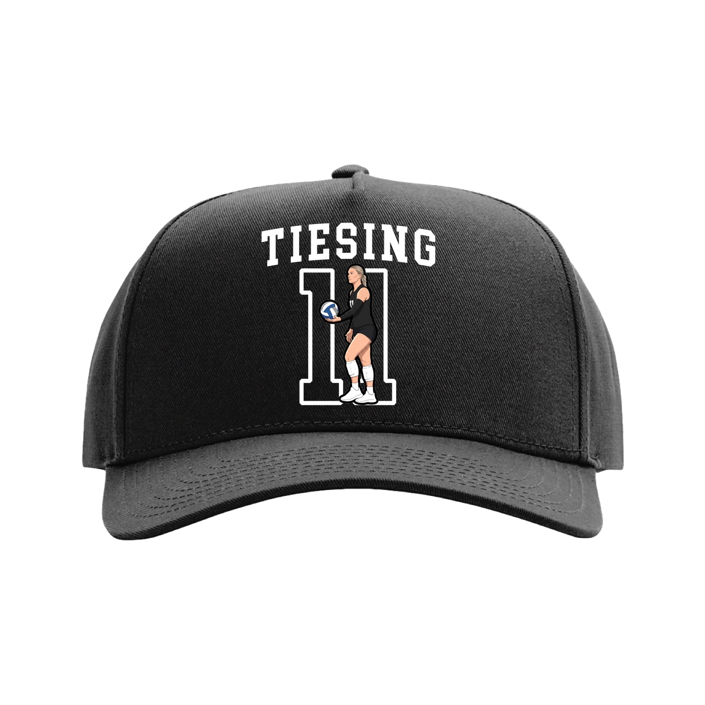 Full Fabric Five-Panel Champ Cap — Shirsey in Black